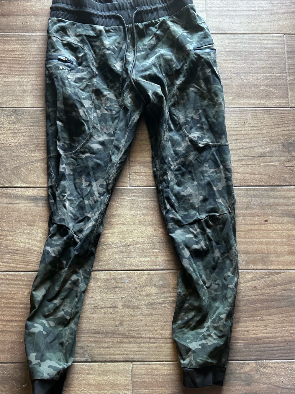 BYLT Camo Jogger Pants in Olive Green